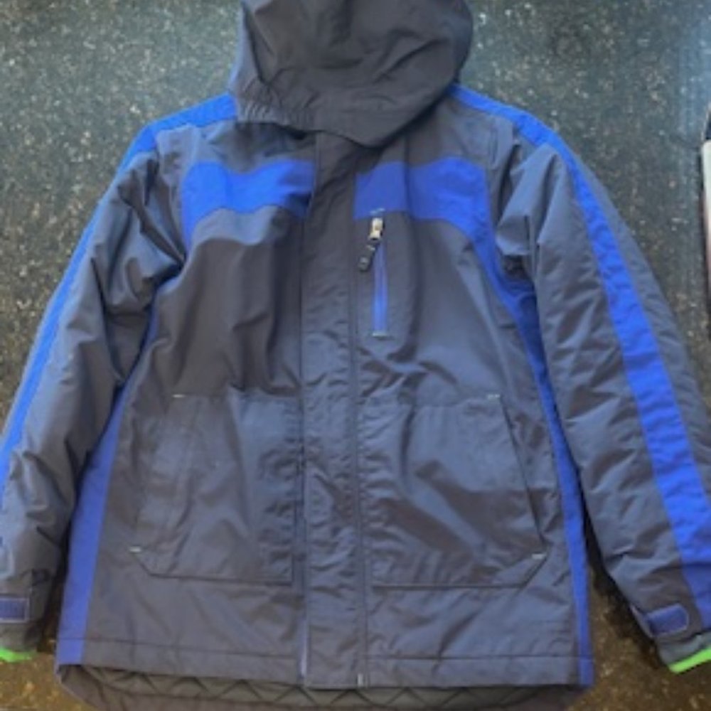 Boys Land End Squall Parka Sized Medium (10-12) in Navy Blue